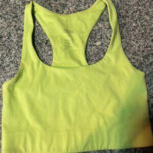 Girlfriend Collective workout set lime green